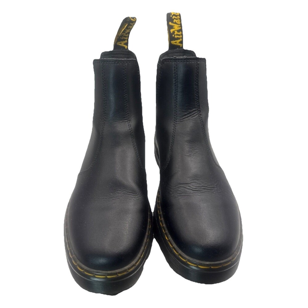 Dr. Martens 2976 Smooth Leather Chelsea Boots Men’s Size 8 With Yellow Stitching